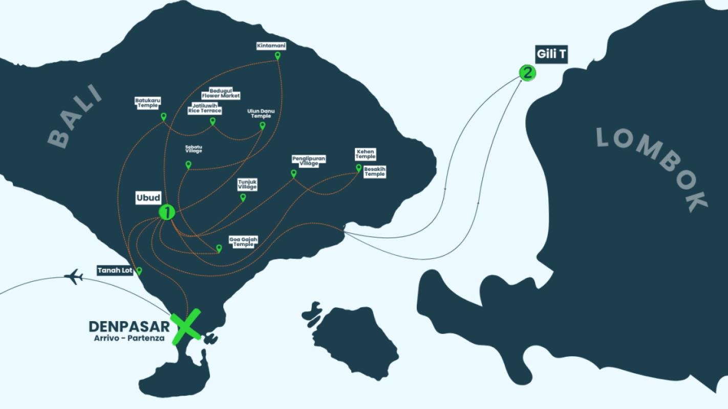 Mappa itinerario di The Bali Experience